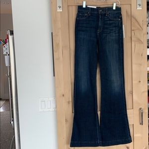 NWT 7 for all Mankind Ginger Wide Leg Trouser Jean